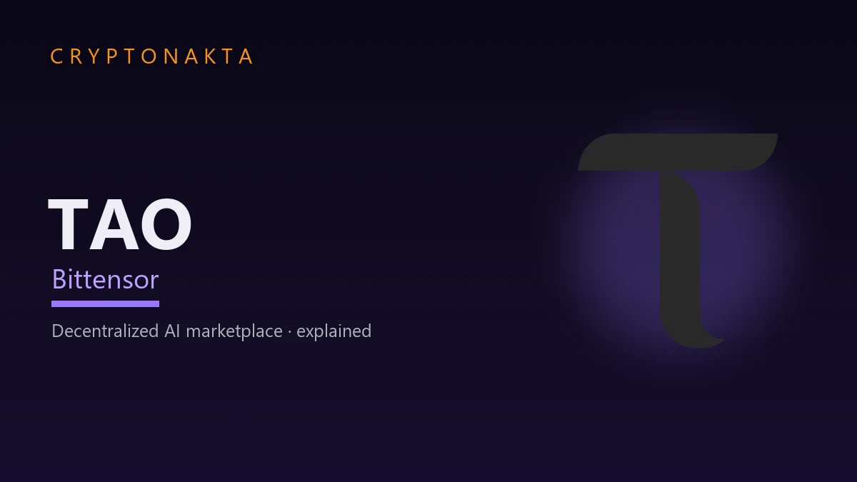 Bittensor (TAO) — Decentralized AI marketplace · explained — Cryptonakta