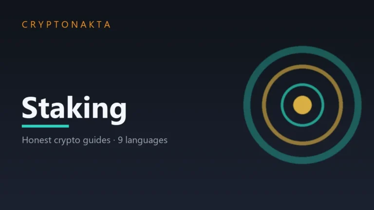 What is crypto staking — educational guide cover — Cryptonakta