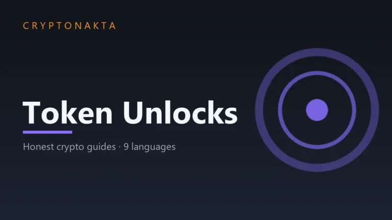 Token unlock and vesting — sell or hold guide cover — Cryptonakta