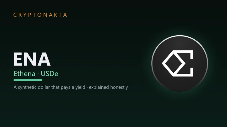 Ethena · USDe (ENA) — A synthetic dollar that pays a yield · explained honestly — Cryptonakta