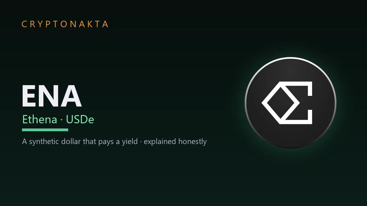 Ethena · USDe (ENA) — A synthetic dollar that pays a yield · explained honestly — Cryptonakta