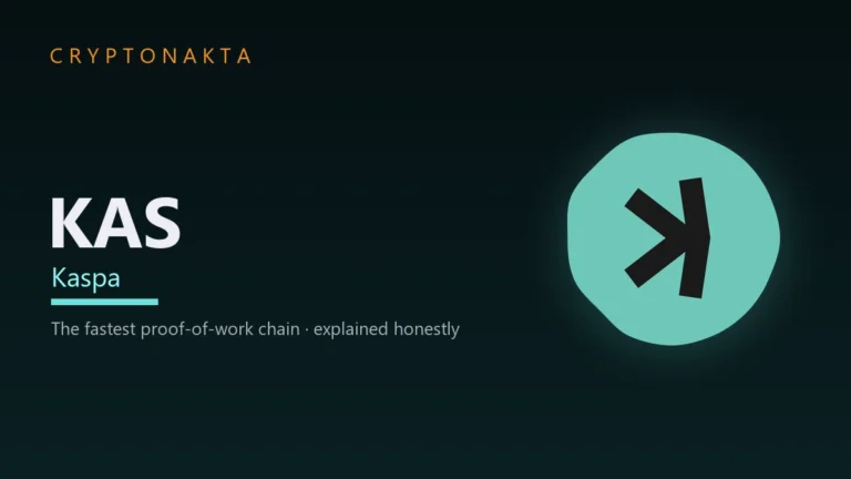 Kaspa (KAS) — The fastest proof-of-work chain · explained honestly — Cryptonakta