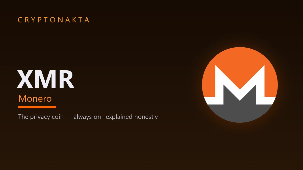 Monero (XMR) — The privacy coin — always on · explained honestly — Cryptonakta