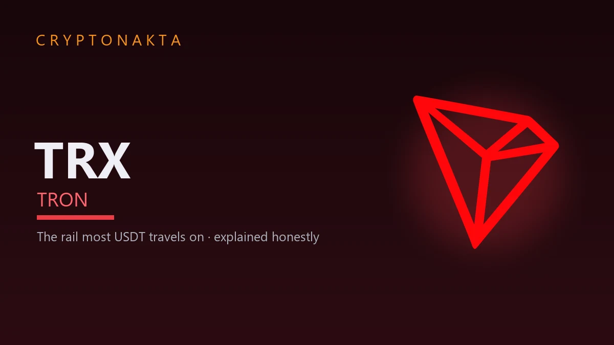 TRON (TRX) — The rail most USDT travels on · explained honestly — Cryptonakta
