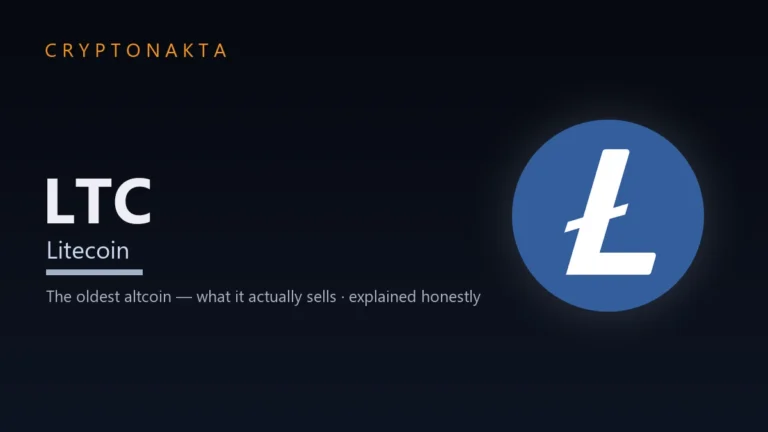 Litecoin (LTC) — The oldest altcoin — what it actually sells · explained honestly — Cryptonakta