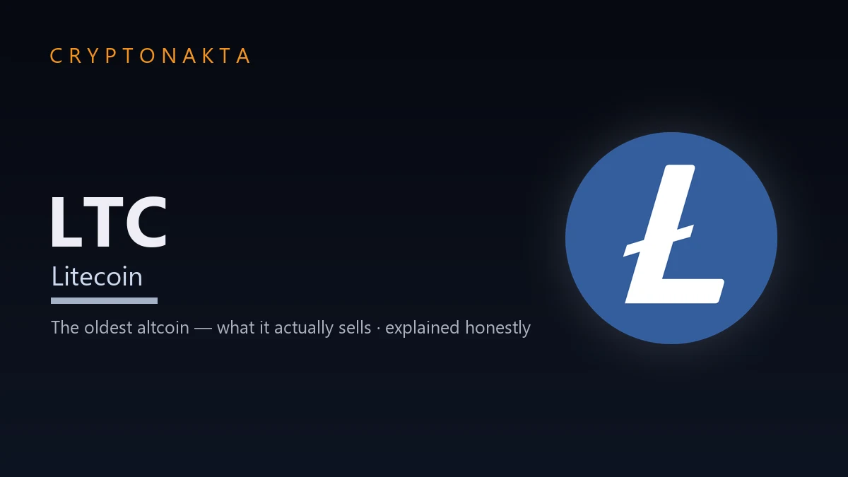 Litecoin (LTC) — The oldest altcoin — what it actually sells · explained honestly — Cryptonakta
