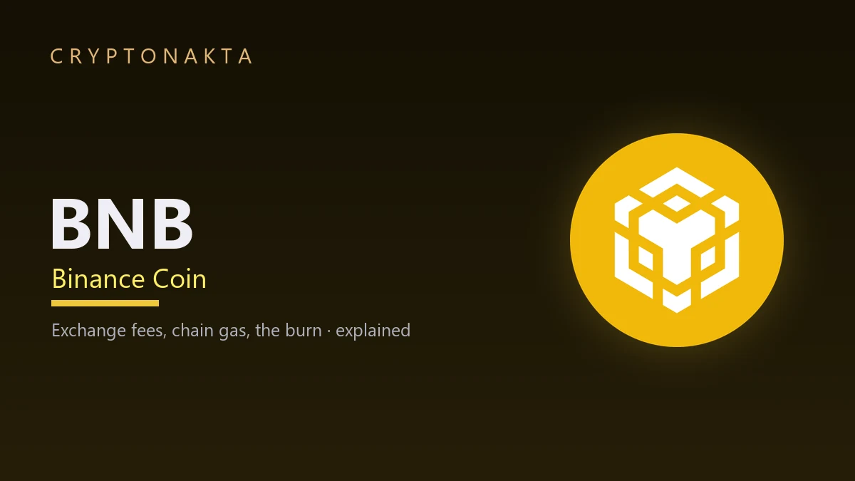 Binance Coin (BNB) — Exchange fees, chain gas, the burn · explained — Cryptonakta