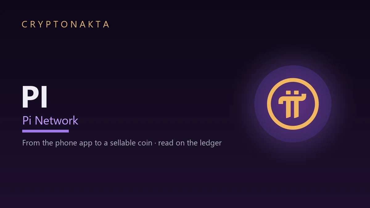 Pi Network (PI) — From the phone app to a sellable coin · read on the ledger — Cryptonakta